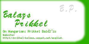 balazs prikkel business card